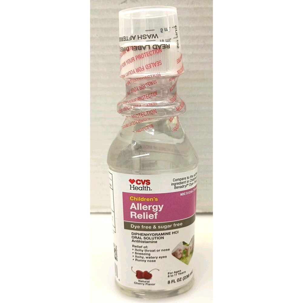 CVS Health Children's Allergy Relief Liquid Dye Free Diphenhydramine HCl Oral
